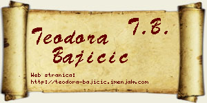 Teodora Bajičić vizit kartica